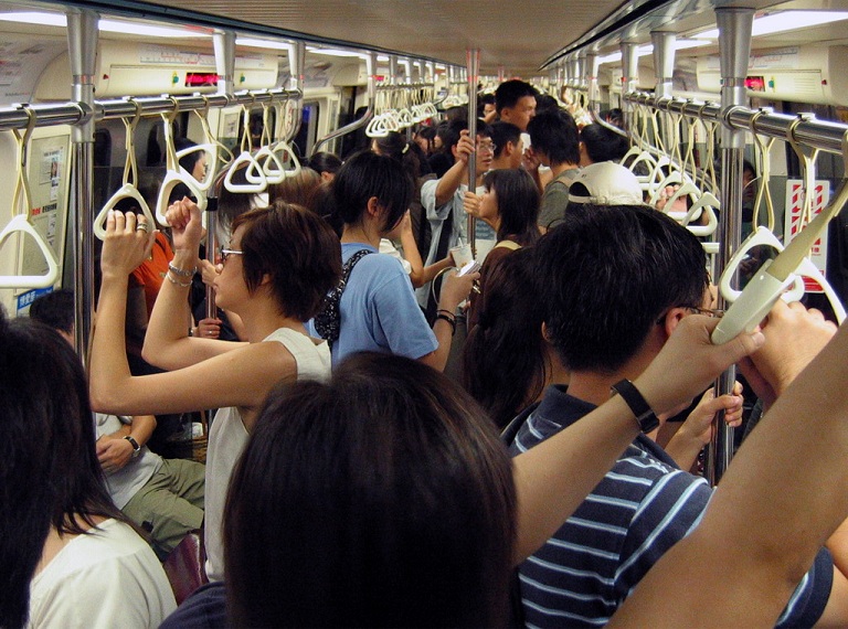 Crowded subway